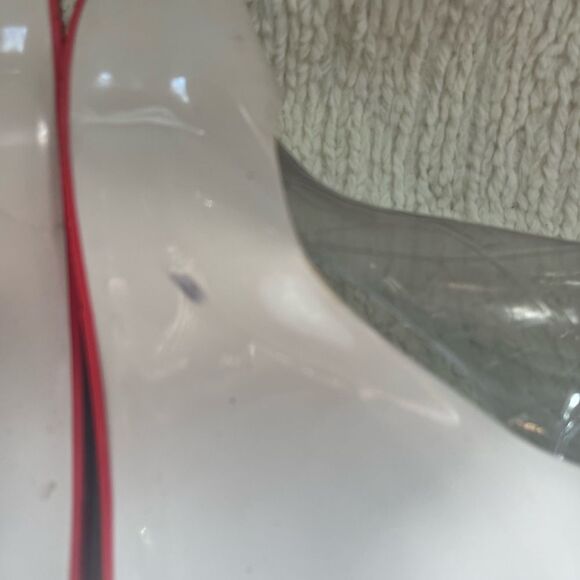 Melissa Patchuli ankle Strap Wedge - Cream Red SZ 9 - Picture 13 of 13